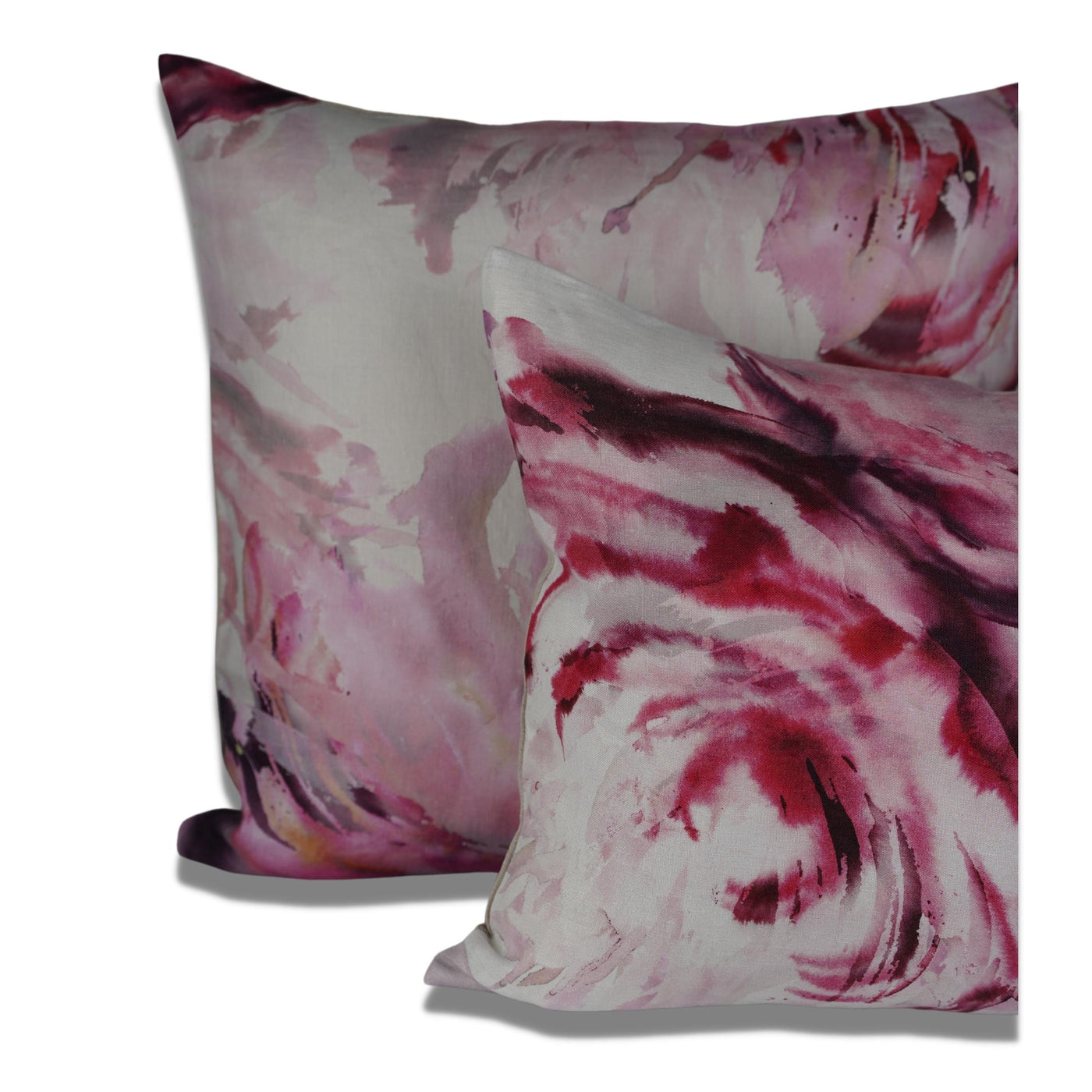 Peonies velvet & linen cushion covers