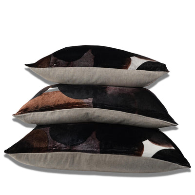 Chocolate Velvet & Linen cushion covers